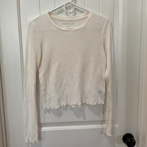 American Eagle lettuce cut shirt